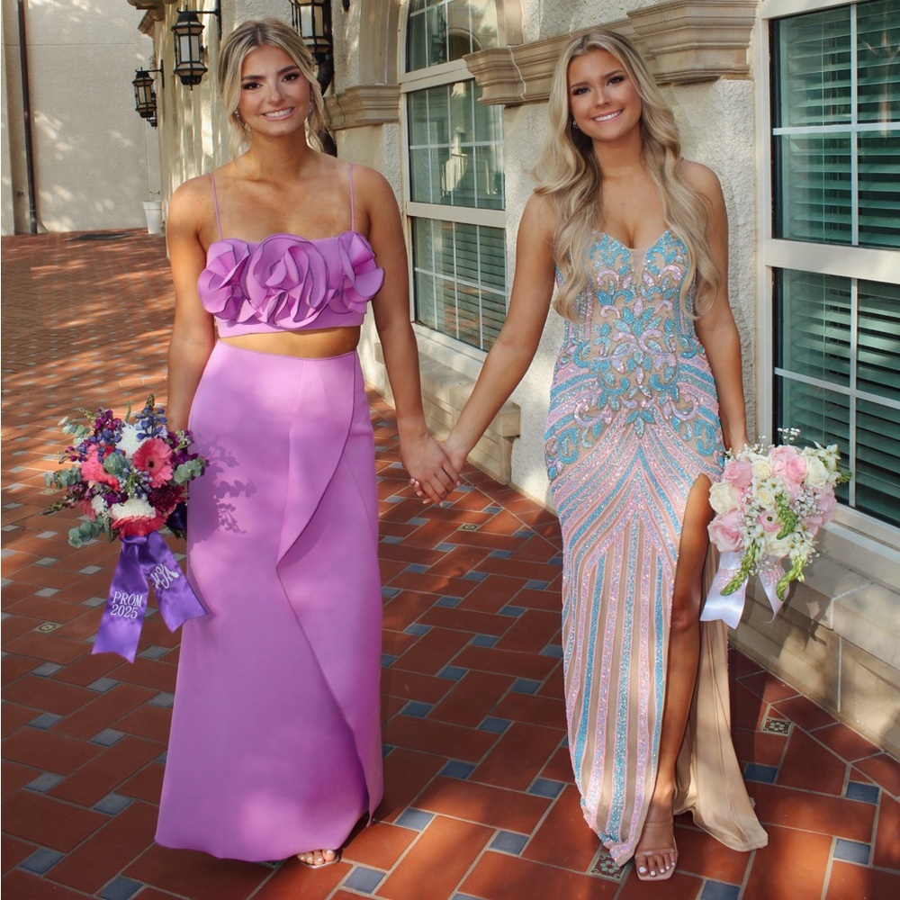 Blue and Pink prom dress!